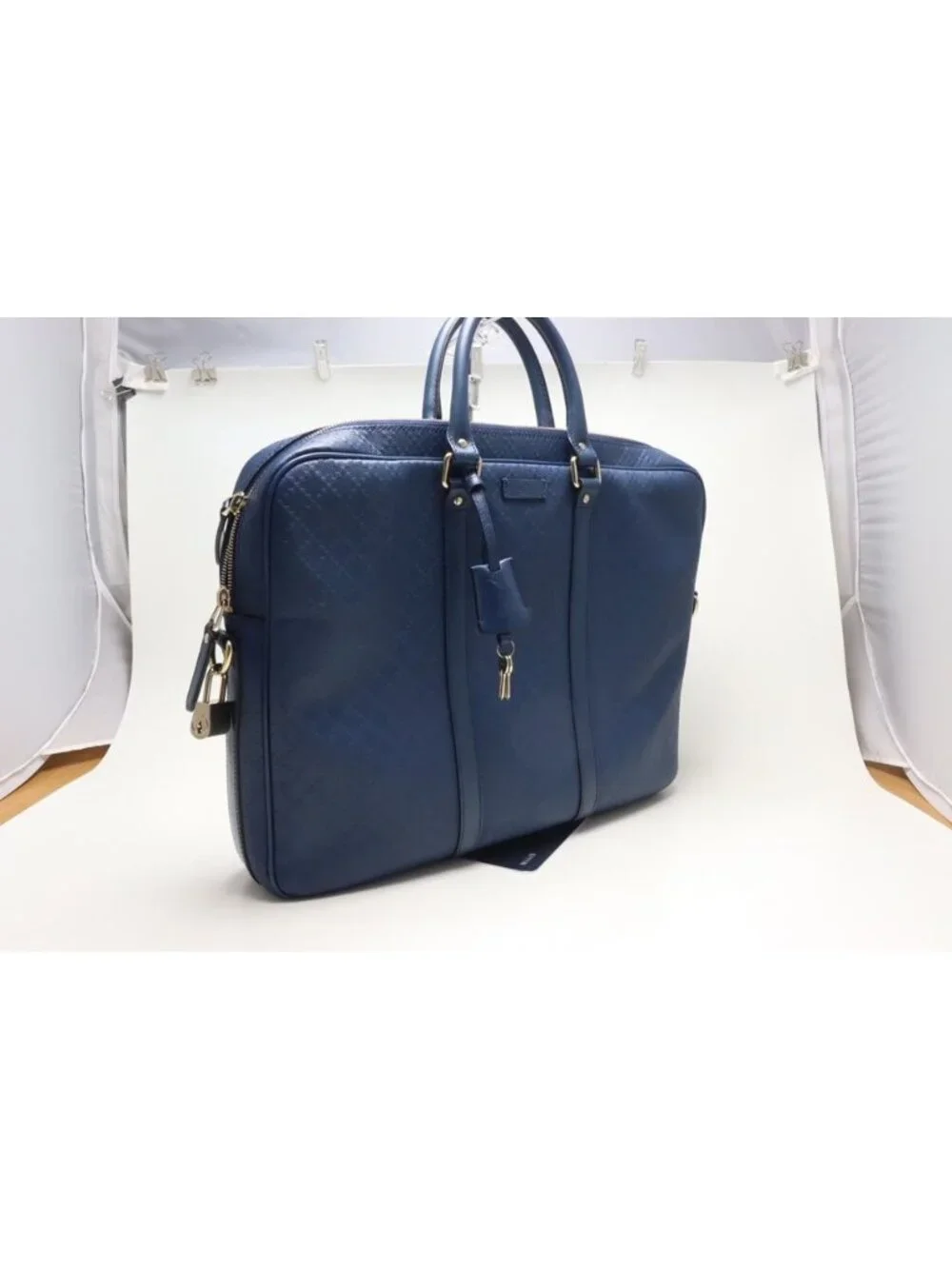 Gucci Diamante Leather Business Briefcase